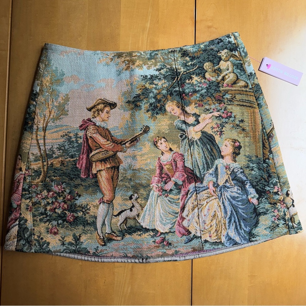 Kristin Mallison Garden Scene Tapestry Skirt